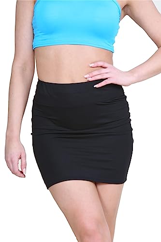 Retro Black Bodycon Tube Skirt for Women