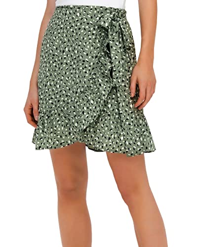 Vintage Women's Wrap Skirt, Hedge Green/AOP: Hella Graphic