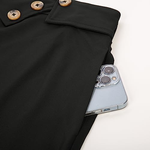 50s Style Black Vintage A-Line Skirt with Pockets