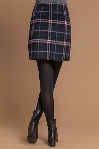 Women's A-Line Check Mini Skirt