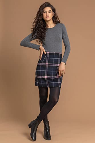 Women's A-Line Check Mini Skirt