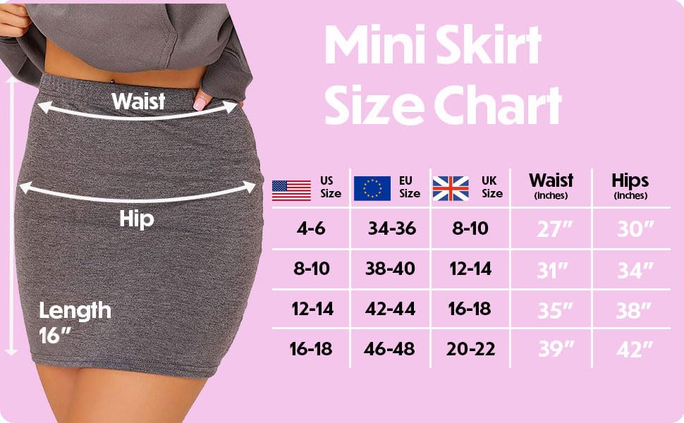Vintage Black Bodycon Mini Skirt, Sizes 8-22