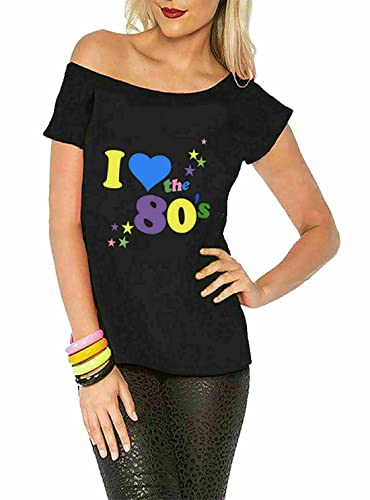 80s Retro Pop Star Ladies T-Shirt