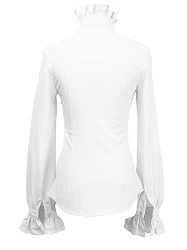 Women's Vintage Victorian Gothic Blouse with Flared Sleeves