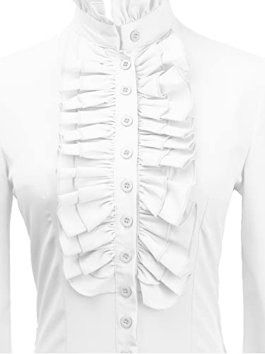 Women's Vintage Victorian Gothic Blouse with Flared Sleeves