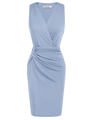 Valentine's Day Retro Midi Dress - Light Blue - M