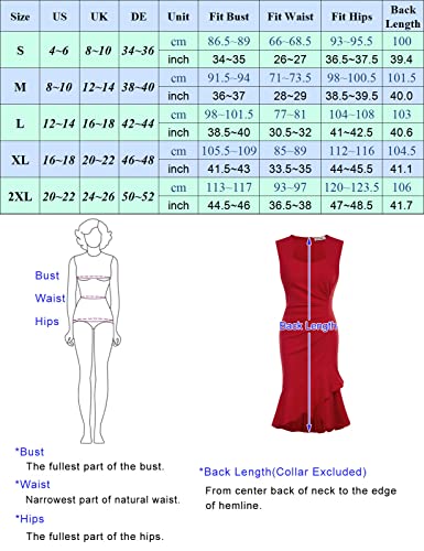 Vintage Red Bodycon Mermaid Evening Dress for Women