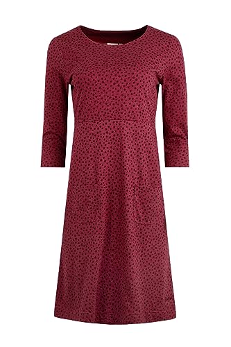 Vintage Moondust Jersey Dress - Mulled Wine Size 14