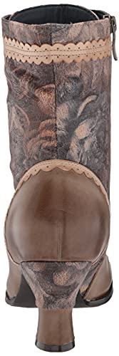 Vintage Olive Multi Floral Ankle Boot, Women's 7.5-8