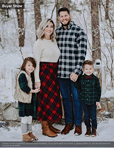 Retro Plaid Maxi Skirt - A-line Warm & Flared