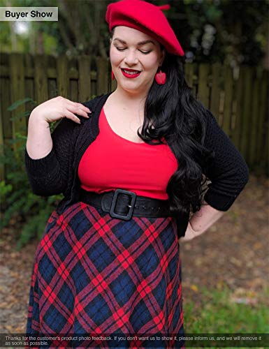 Retro Plaid Maxi Skirt - A-line Warm & Flared