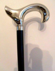 Classic Antique Cane with Silver Brass Handle