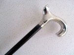 Classic Antique Cane with Silver Brass Handle