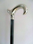 Classic Antique Cane with Silver Brass Handle
