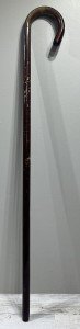 Dark Brown Vintage Wooden Walking Cane 36”