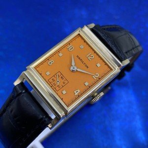 1949 Vintage Hamilton Franklin Orange Dial Watch