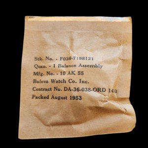 Bulova 10AK Military Balance Assembly Vintage Gift