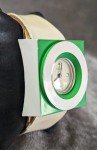 Mid Century Modern Wind Up White/Green Watch