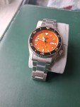 Seiko 5 Automatic Sport Watch - Orange Day-Date