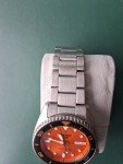 Seiko 5 Automatic Sport Watch - Orange Day-Date