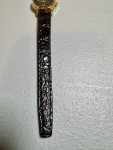 Vintage Ladies Watch with Diamond Chip - Black Band