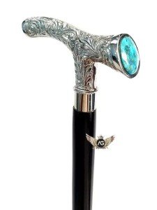 Victorian Style Antique Brass Wooden Walking Cane