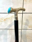 Victorian Style Antique Brass Wooden Walking Cane