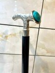 Victorian Style Antique Brass Wooden Walking Cane