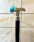 Victorian Style Antique Brass Wooden Walking Cane