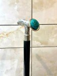 Victorian Style Antique Brass Wooden Walking Cane