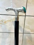 Victorian Style Antique Brass Wooden Walking Cane