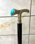 Victorian Style Antique Brass Wooden Walking Cane