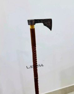 Nordic Battle Axe Walking Stick Gift