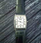 Men's Vintage Slim Tank Barrel Silver Watch
