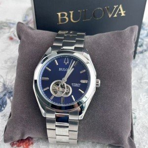 Vintage Bulova Surveyor Blue Dial Men's Watch