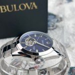 Vintage Bulova Surveyor Blue Dial Men's Watch