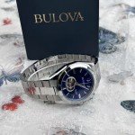 Vintage Bulova Surveyor Blue Dial Men's Watch