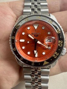 Seiko 5 Sports GMT Men's Watch - Orange Dial