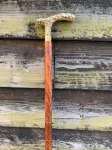 Antique Solid Brass Handle Wooden Walking Stick