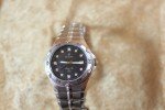 Vintage Bulova Marine Star Black Watch with Diamonds