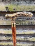 Antique Solid Brass Handle Wooden Walking Stick