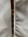 Vintage Badge Walking Cane, 35-Inch