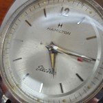 Vintage Hamilton Electric Watch with Black Leather Strap