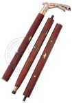 Vintage Jaguar Brass Handle Wooden Cane