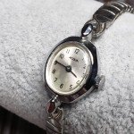 Vintage ACQUA Silver Tone Stretch Bracelet Watch
