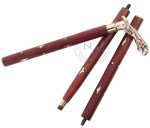 Vintage Jaguar Brass Handle Wooden Cane