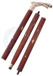 Vintage Jaguar Brass Handle Wooden Cane