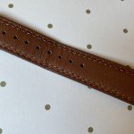 Vintage Gold Tone Camel Watch with Brown Leather Band