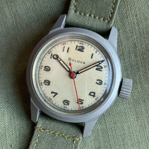 1950 Bulova US Military Luminous Steel Wristwatch