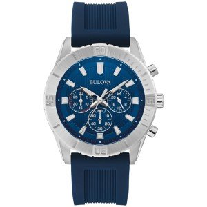 Vintage Bulova Men's Blue Chronograph Watch